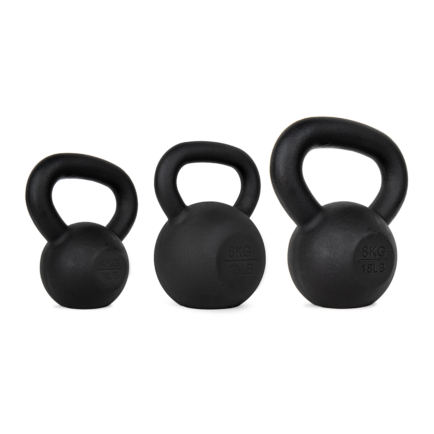 VirtuFit Kettlebell Set Gietijzer 4-6-8 kg