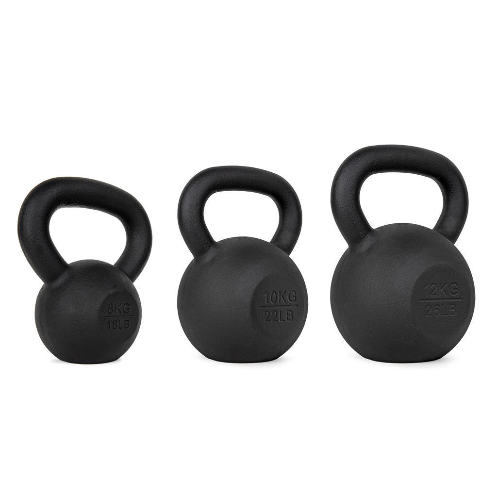 VirtuFit Kettlebell Set Gietijzer 8-10-12 kg