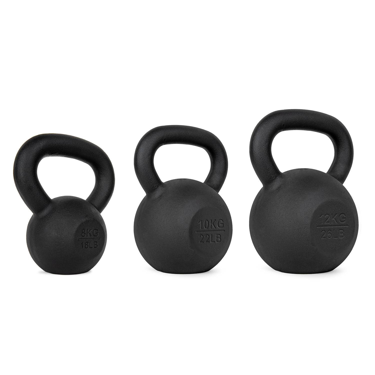 VirtuFit Kettlebell Set Gietijzer 8-10-12 kg