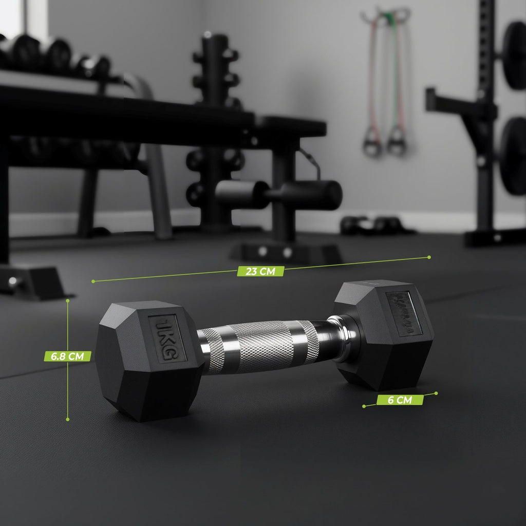 VirtuFit Hexa Dumbbell Pro - 1 kg - Per Stuk