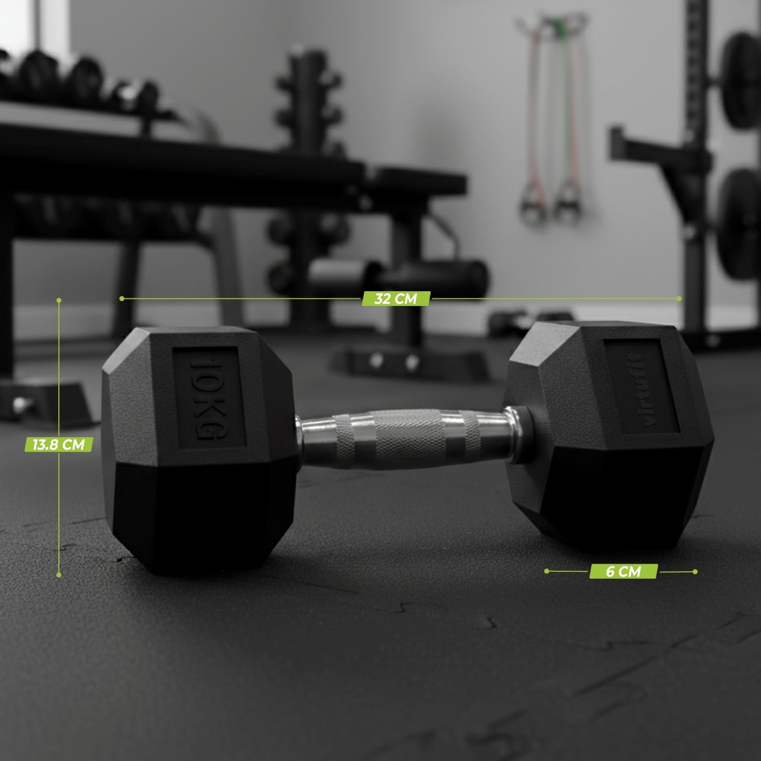 VirtuFit Hexa Dumbbell Pro Set - 2 x 10 kg