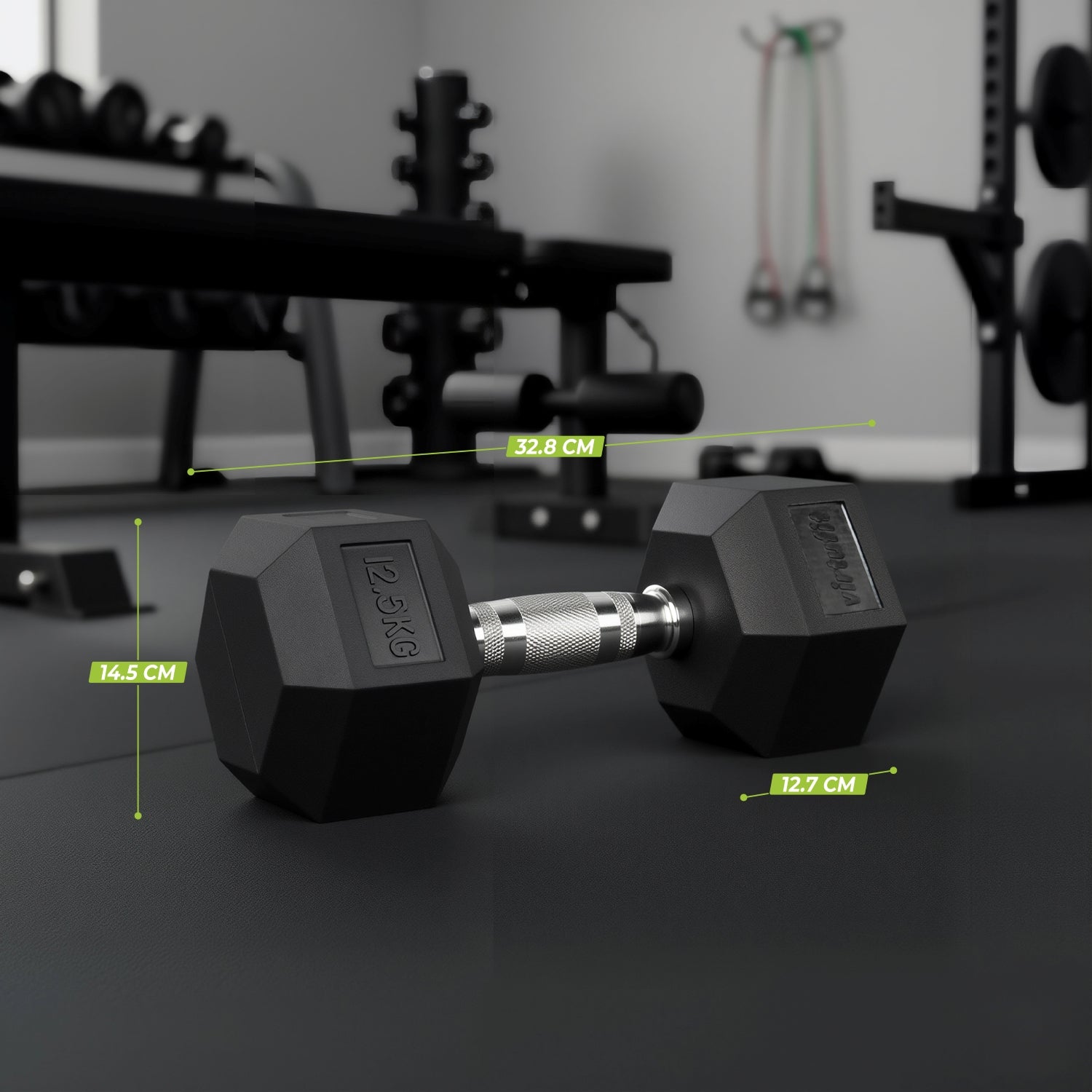 VirtuFit Hexa Dumbbell Pro Set - 2 x 12,5 kg