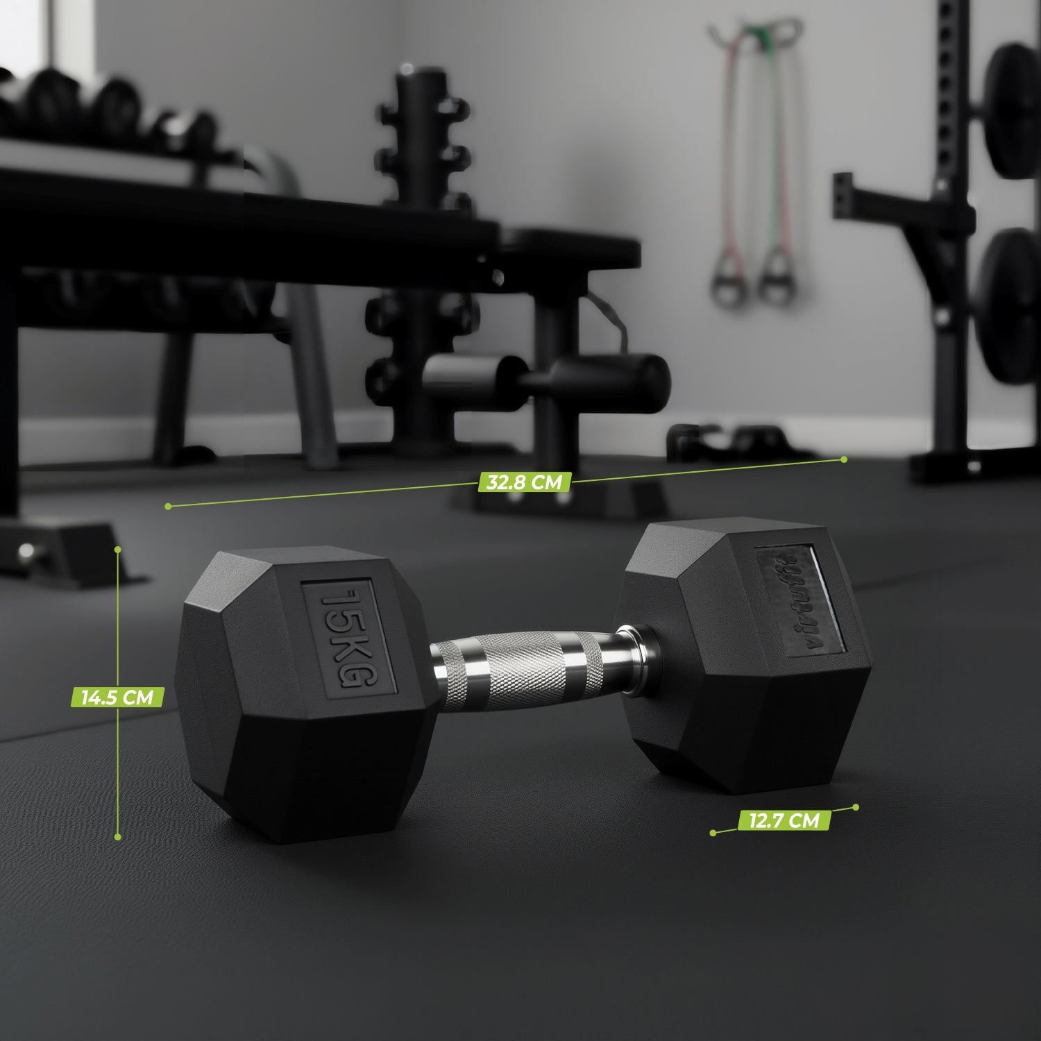 VirtuFit Hexa Dumbbell Pro - 15 kg - Per Stuk