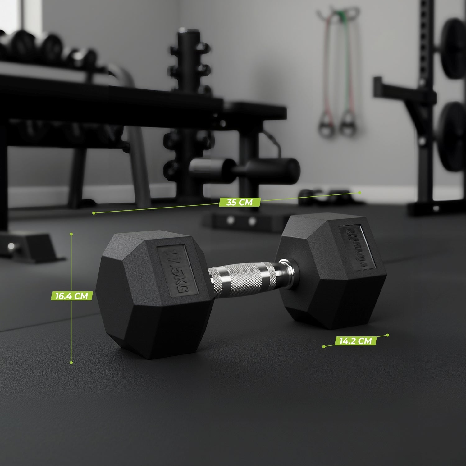 VirtuFit Hexa Dumbbell Pro Set - 2 x 17,5 kg