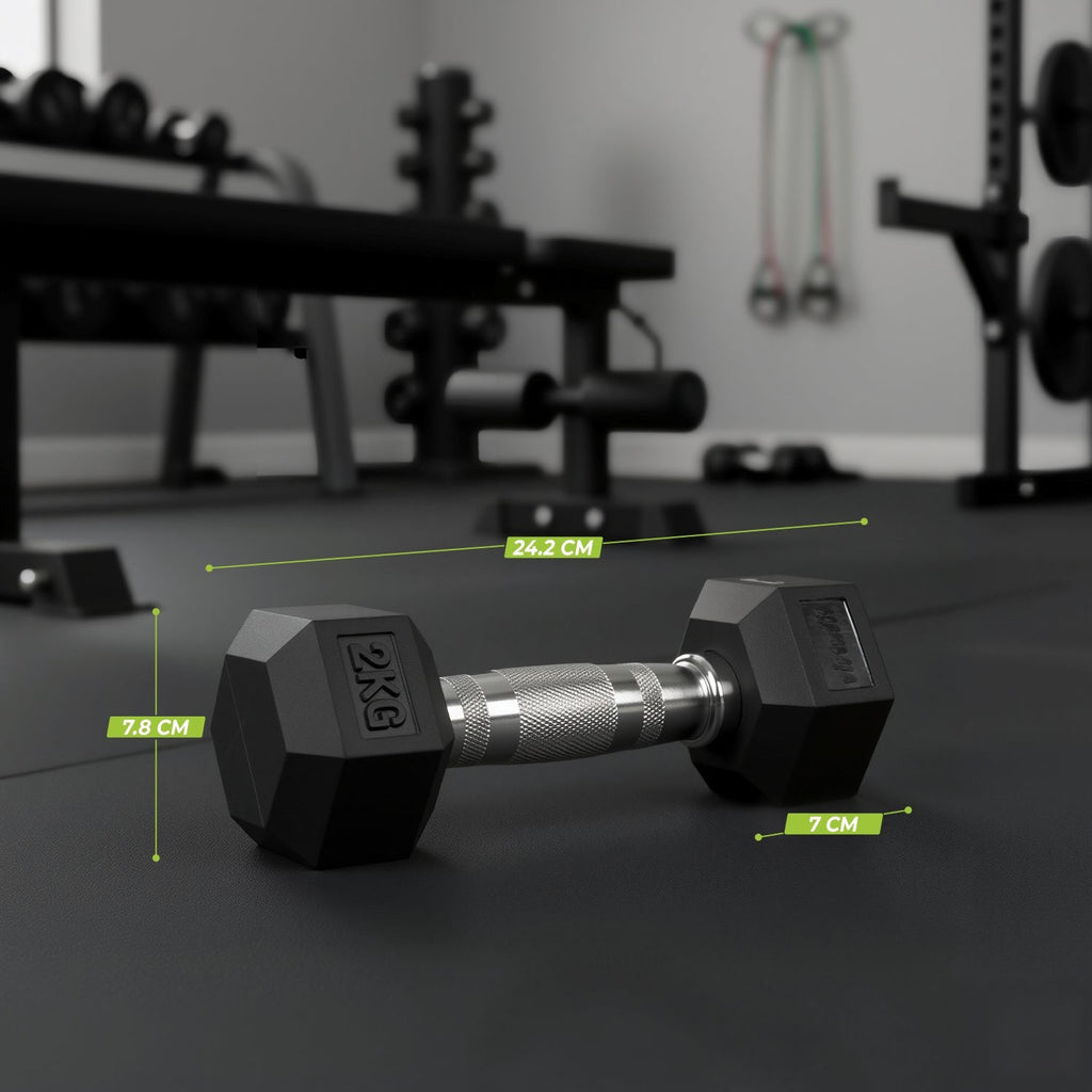 VirtuFit Hexa Dumbbell Pro - 2 kg - Per Stuk