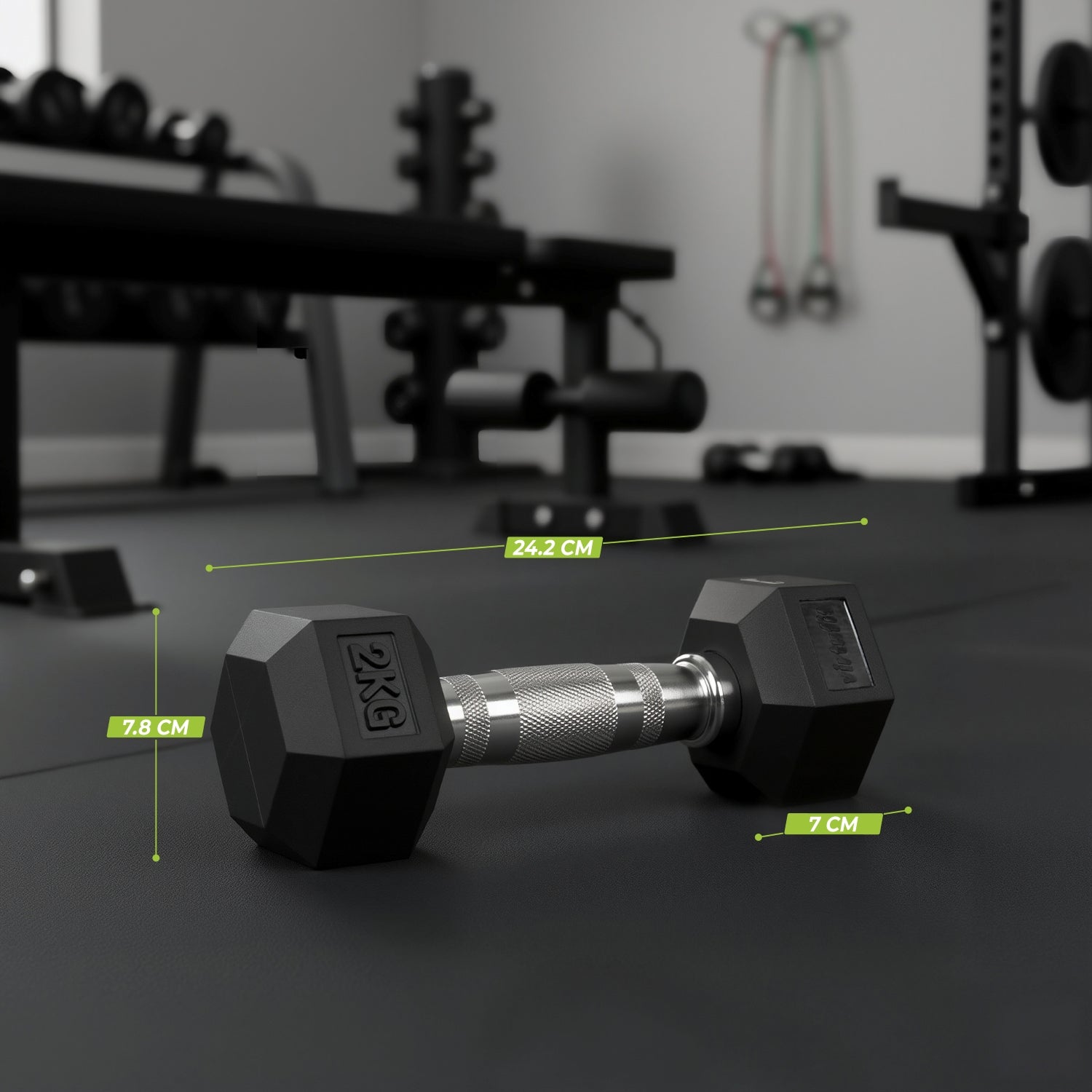VirtuFit Hexa Dumbbell Pro Set - 2 x 2 kg
