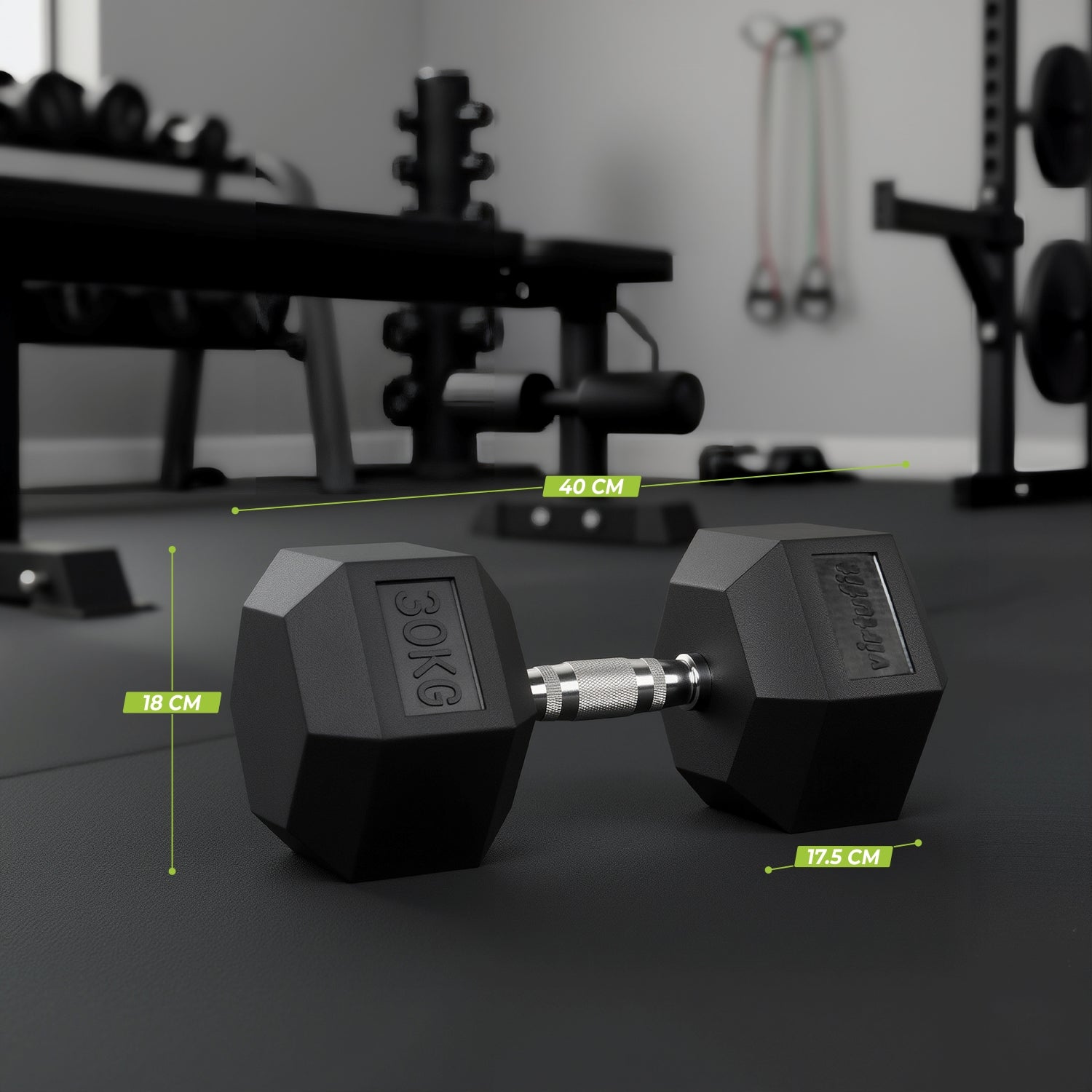 VirtuFit Hexa Dumbbell Pro - 30 kg - Per Stuk