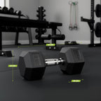VirtuFit Hexa Dumbbell Pro - 32,5 kg - Per Stuk