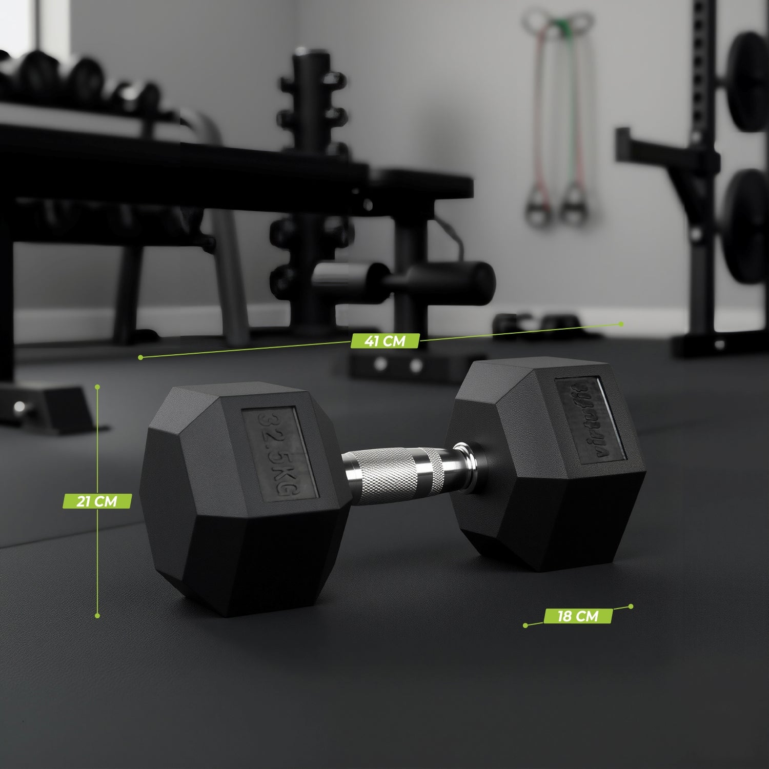 VirtuFit Hexa Dumbbell Pro - 32,5 kg - Per Stuk