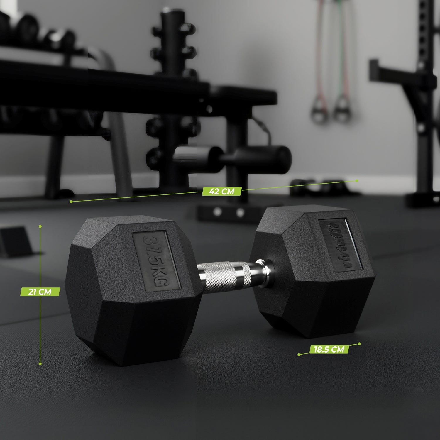 VirtuFit Hexa Dumbbell Pro - 37,5 kg - Per Stuk