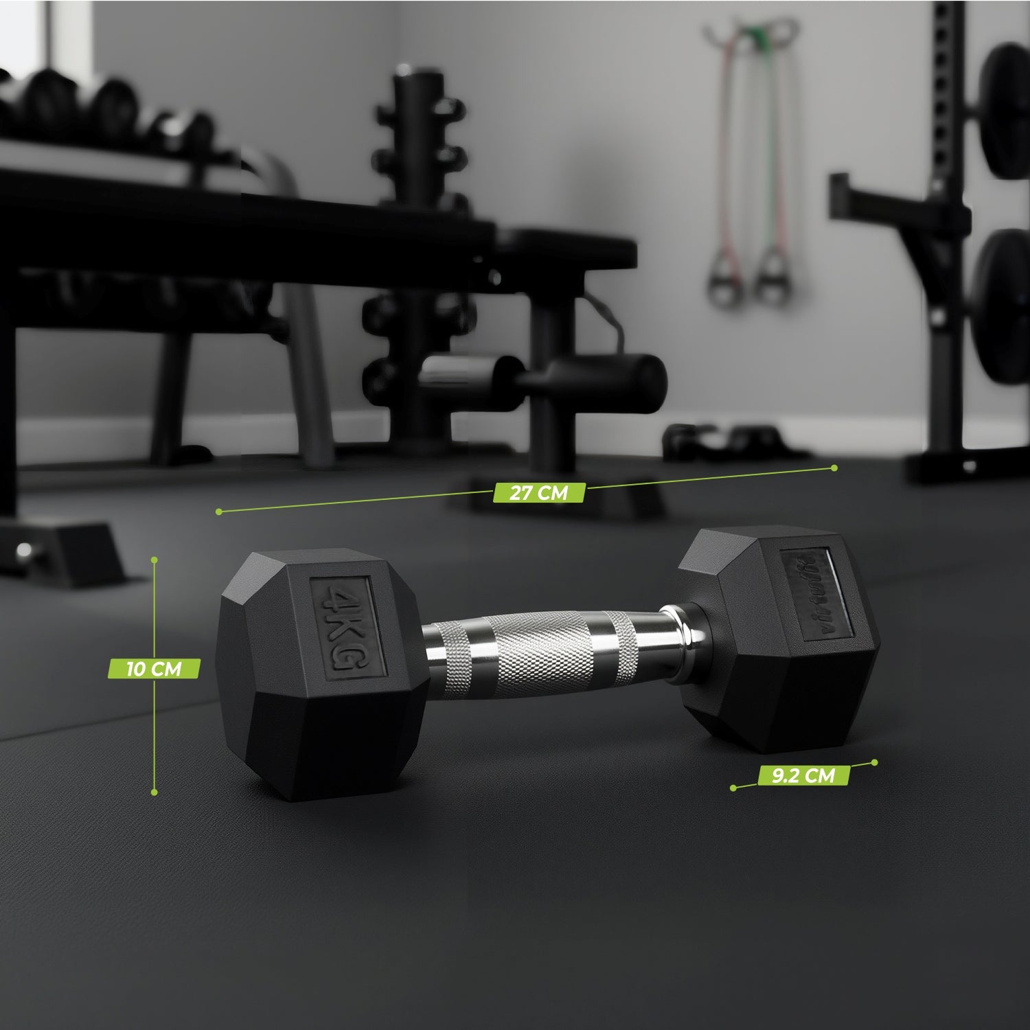 VirtuFit Hexa Dumbbell Pro Set - 2 x 4 kg