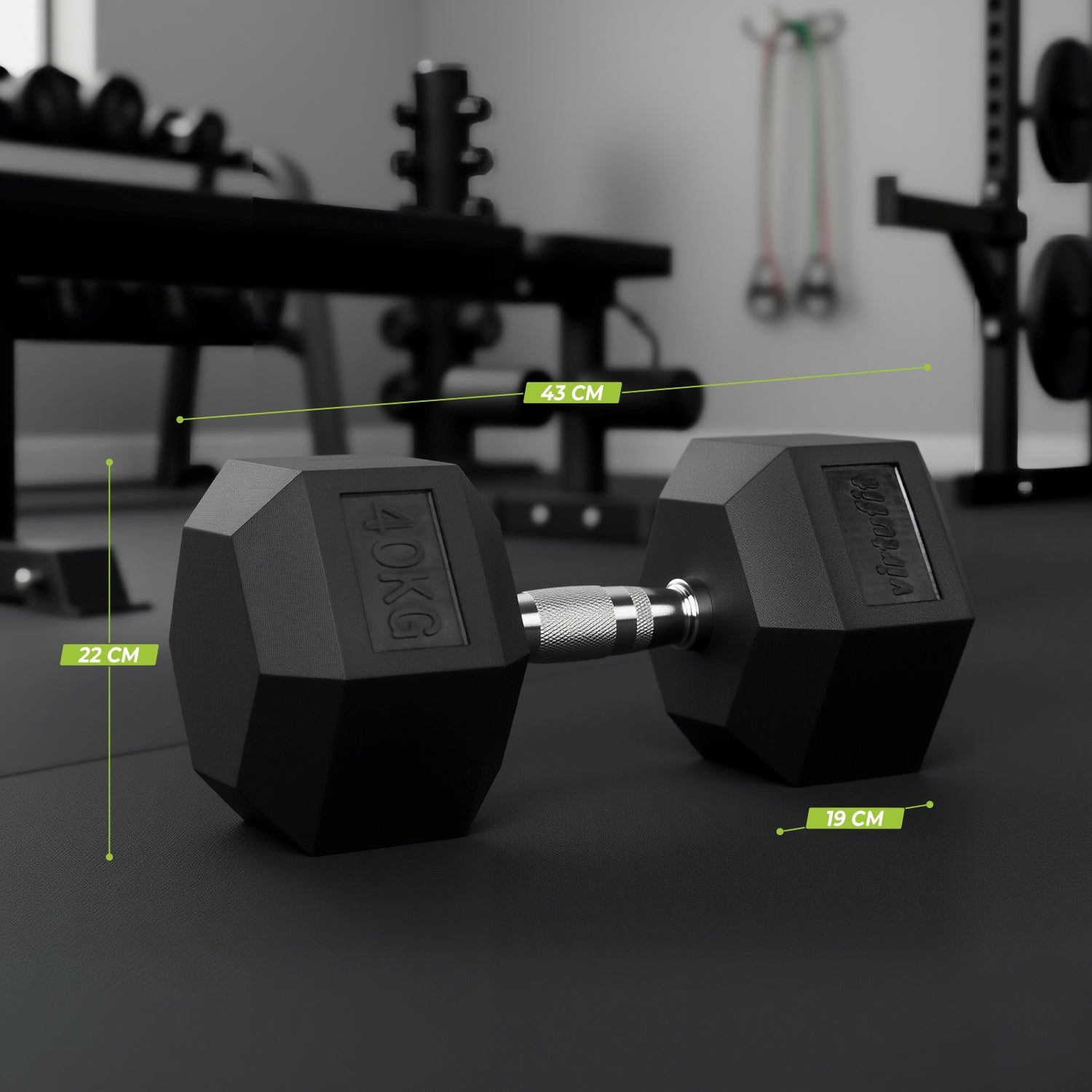 VirtuFit Hexa Dumbbell Pro - 40 kg - Per Stuk