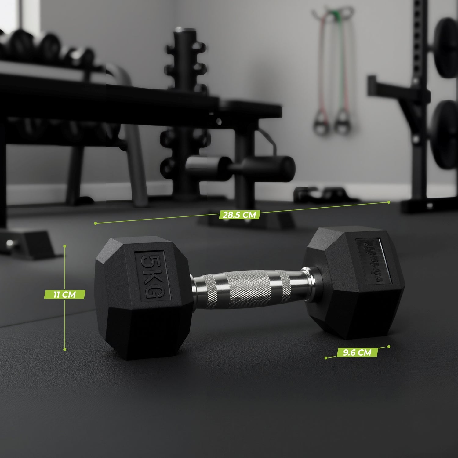 VirtuFit Hexa Dumbbell Pro - 5 kg - Per Stuk