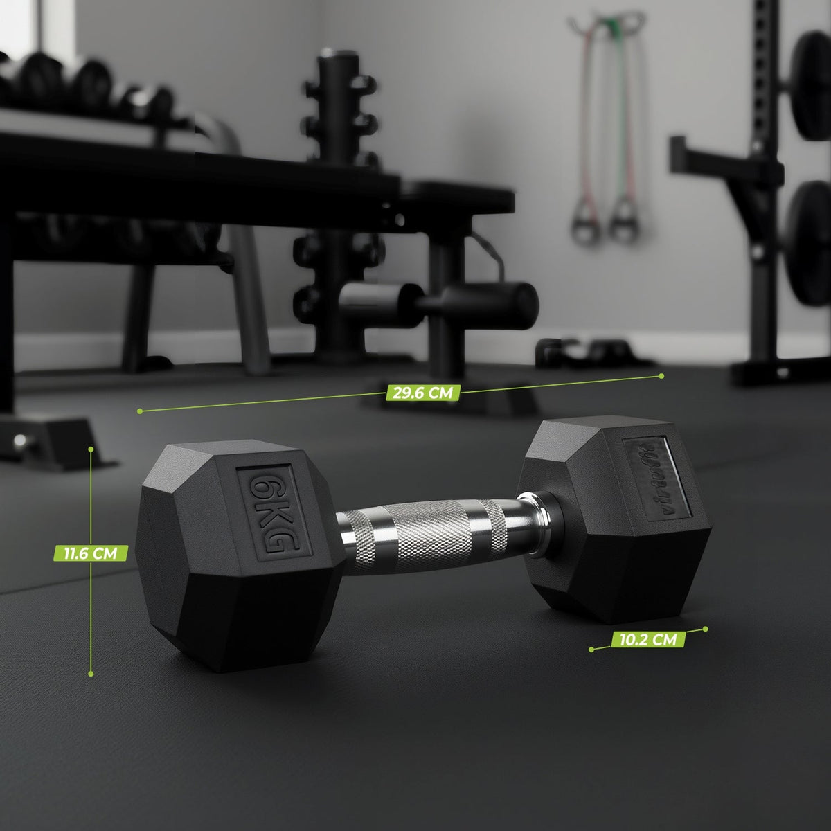 VirtuFit Hexa Dumbbell Pro - 6 kg - Per Stuk - Tweedekans