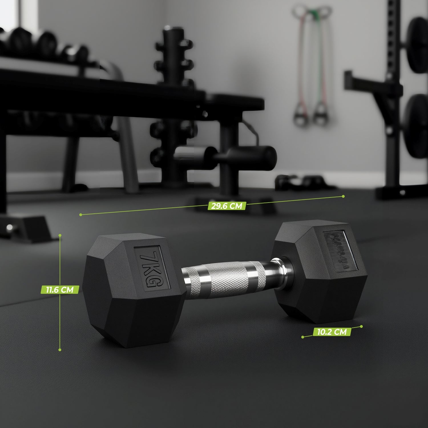 VirtuFit Hexa Dumbbell Pro - 7 kg - Per Stuk