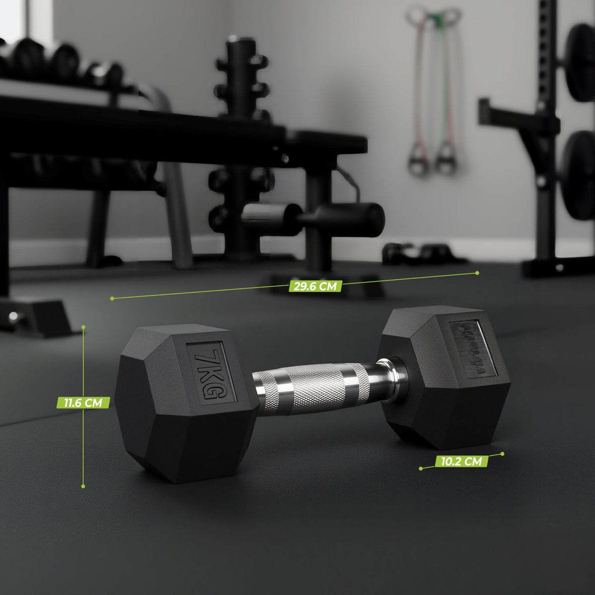 VirtuFit Hexa Dumbbell Pro - 7 kg - Per Stuk - Tweedekans