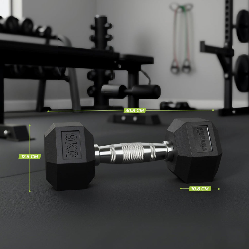VirtuFit Hexa Dumbbell Pro - 9 kg - Per Stuk