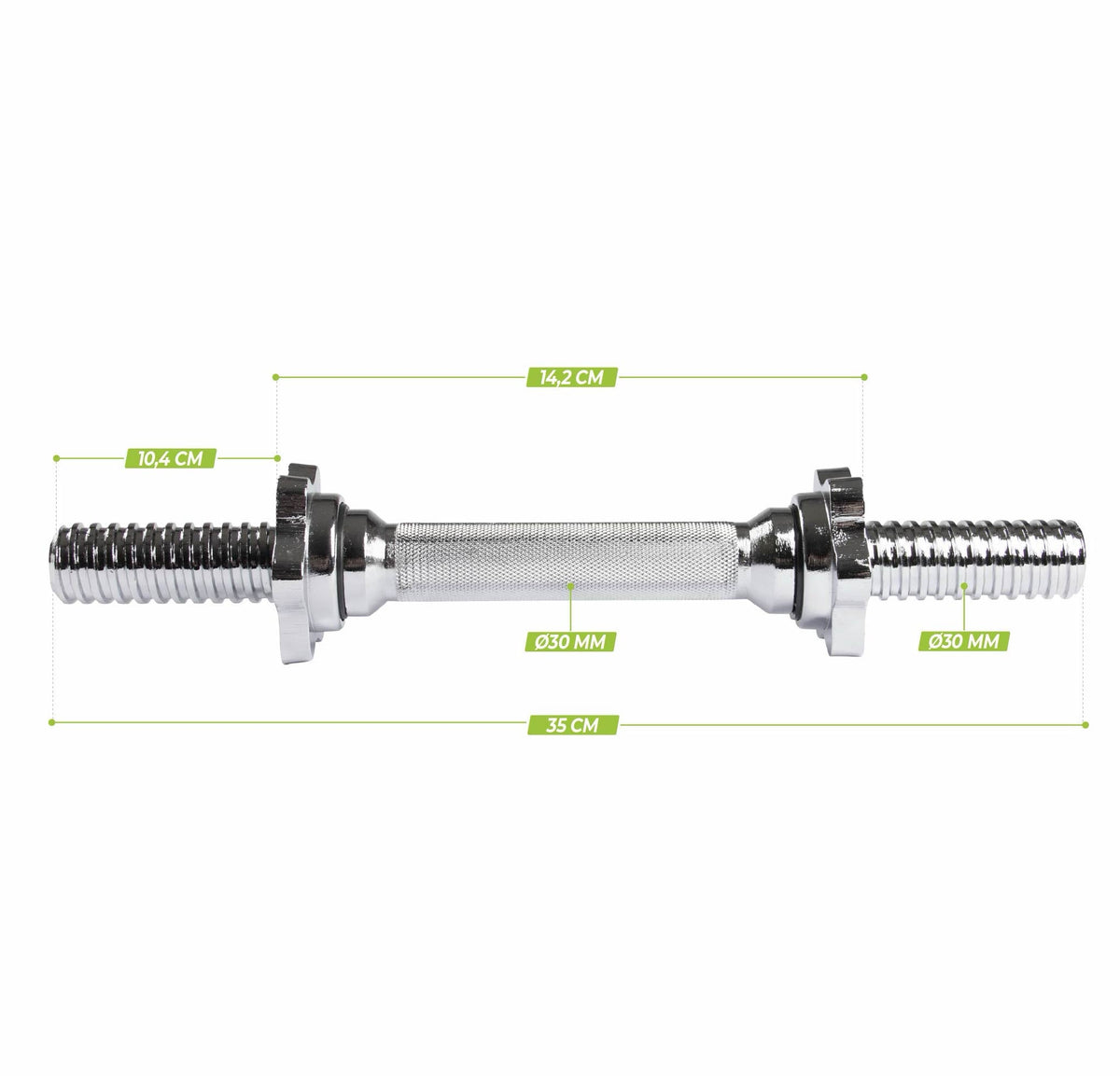 VirtuFit Dumbbellstang met Schroefsluiting - 30 mm - Tweedekans