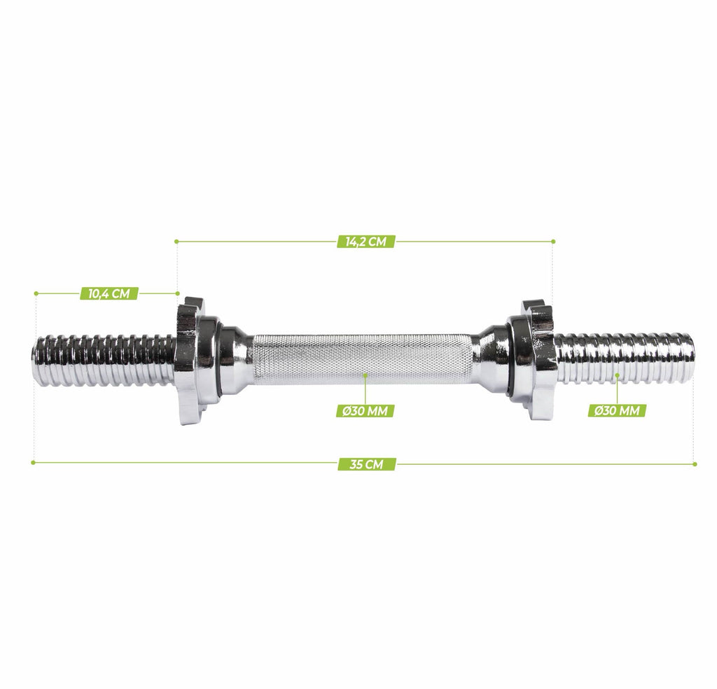 VirtuFit Dumbbellstang met Schroefsluiting - 30 mm
