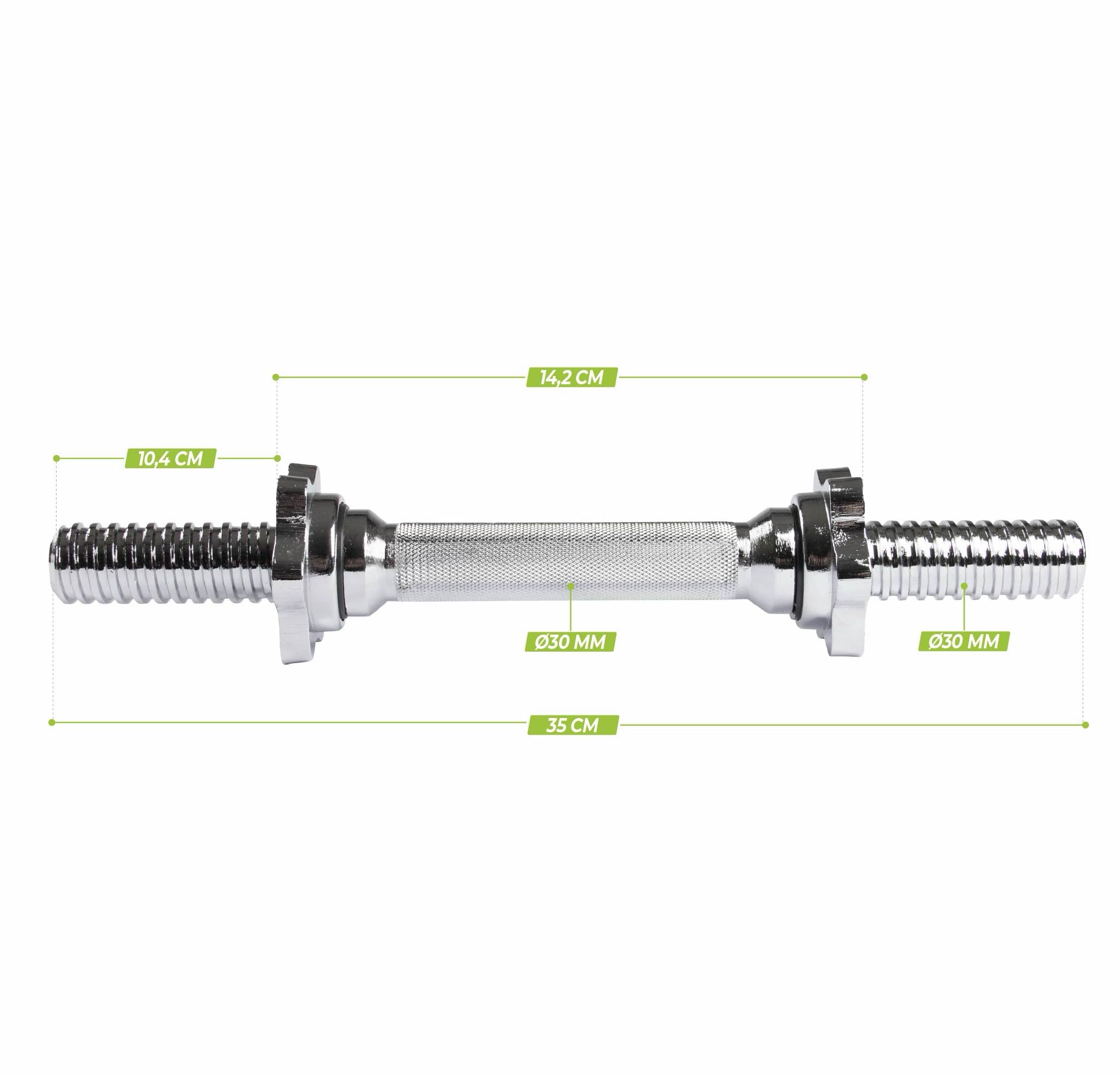 VirtuFit Dumbbellstang met Schroefsluiting - 30 mm