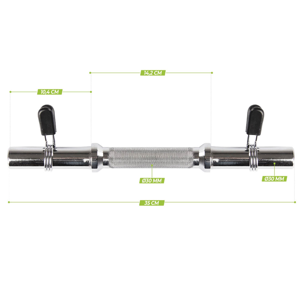 VirtuFit Dumbbellstang met Veerclipsluiting - 30 mm