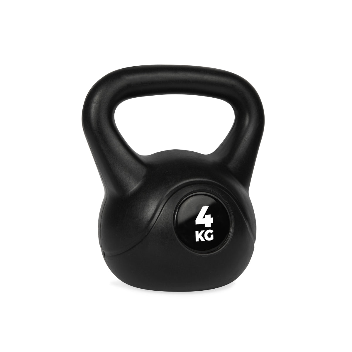 VirtuFit PVC Kettlebell - 4 kg - Zwart
