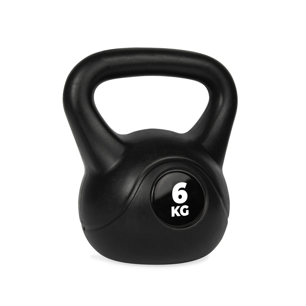 VirtuFit PVC Kettlebell - 6 kg - Zwart