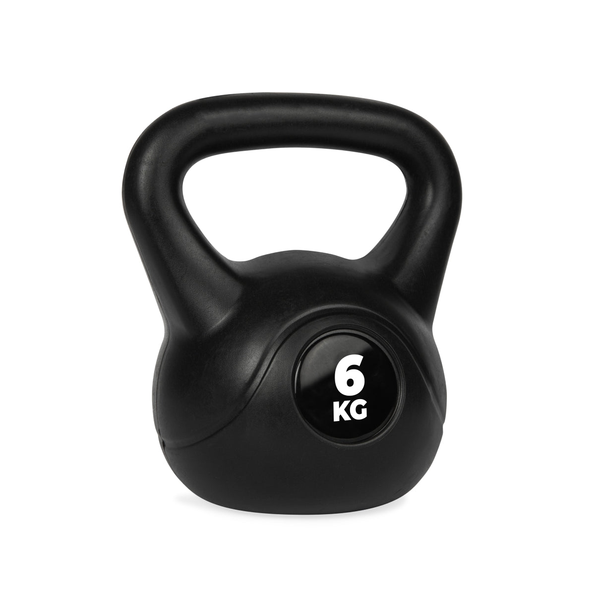 VirtuFit PVC Kettlebell - 6 kg - Zwart