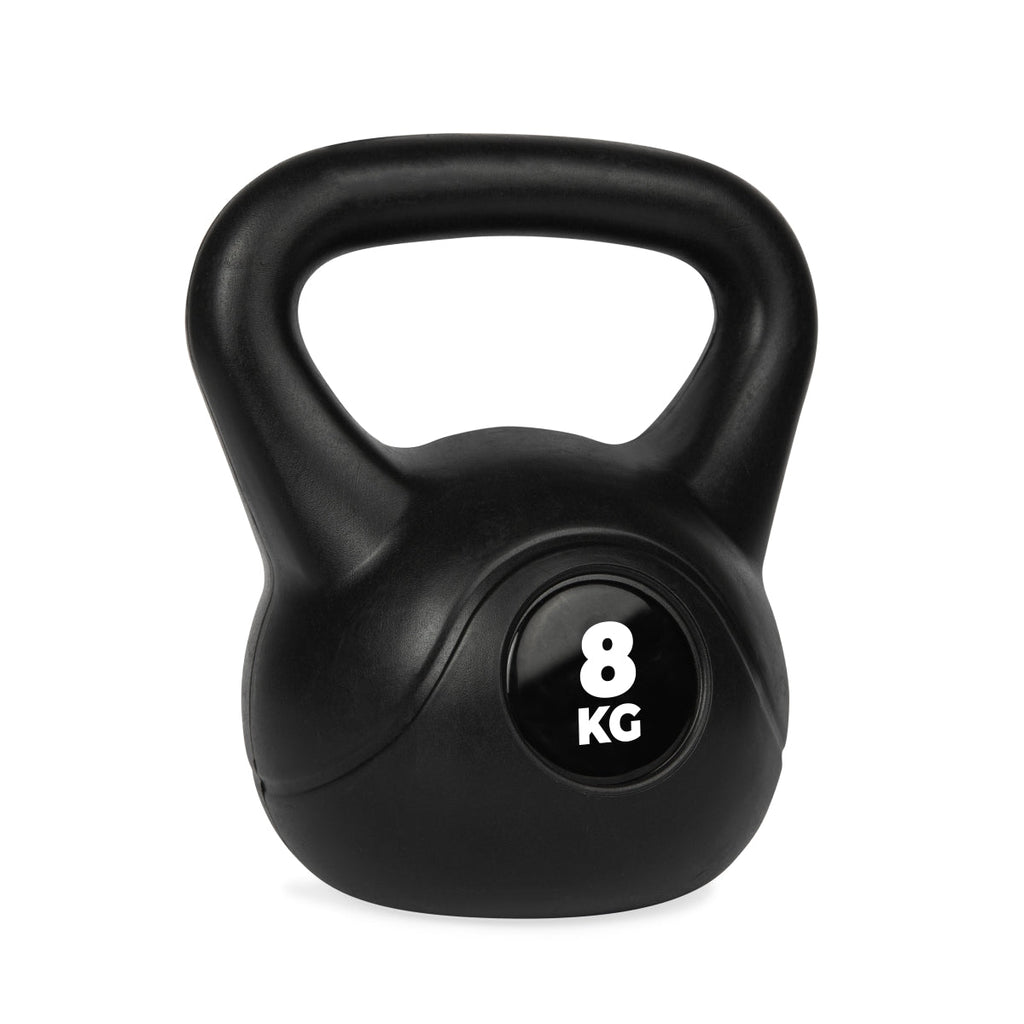 VirtuFit PVC Kettlebell - 8 kg - Zwart