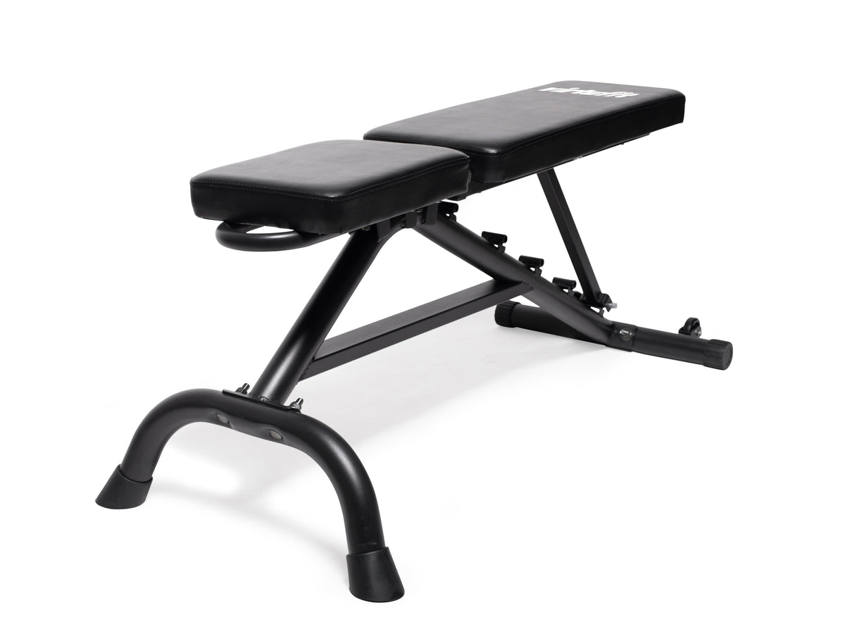 VirtuFit Multifunctionele fitnessbank - Halter/Dumbbellset Pro - 60,5 kg- Vinyl - Tweedekans