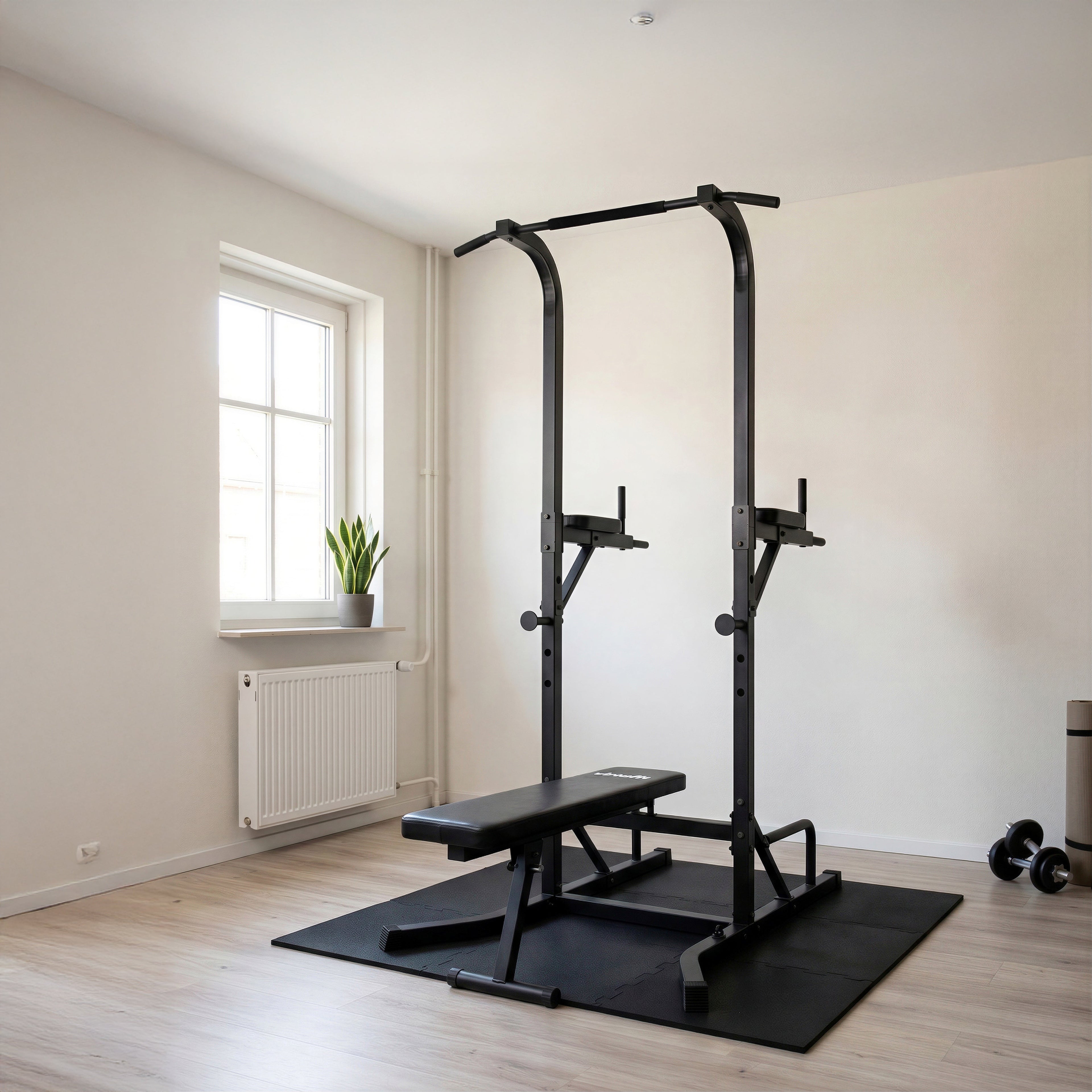 Virtufit Power Tower Deluxe met Fitnessbank