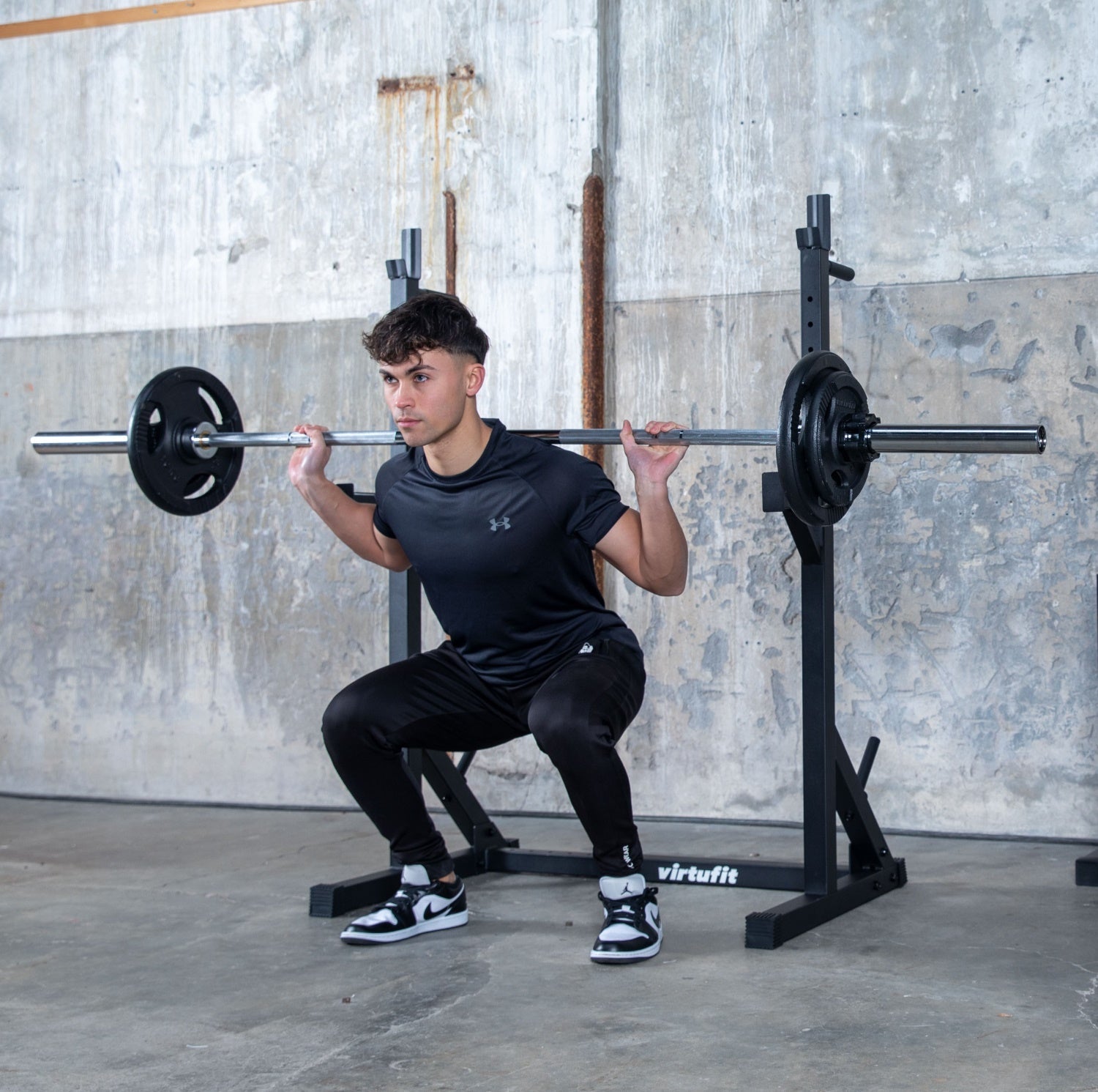 VirtuFit Verstelbaar Squatrek - Haltersteunen - met dipsteunen