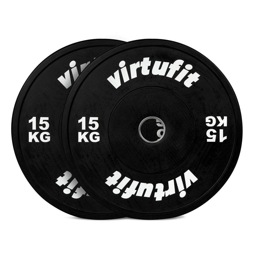 VirtuFit Bumper Plate - Olympische Halterschijf van Rubber - 50 mm - set 2 x 15 kg