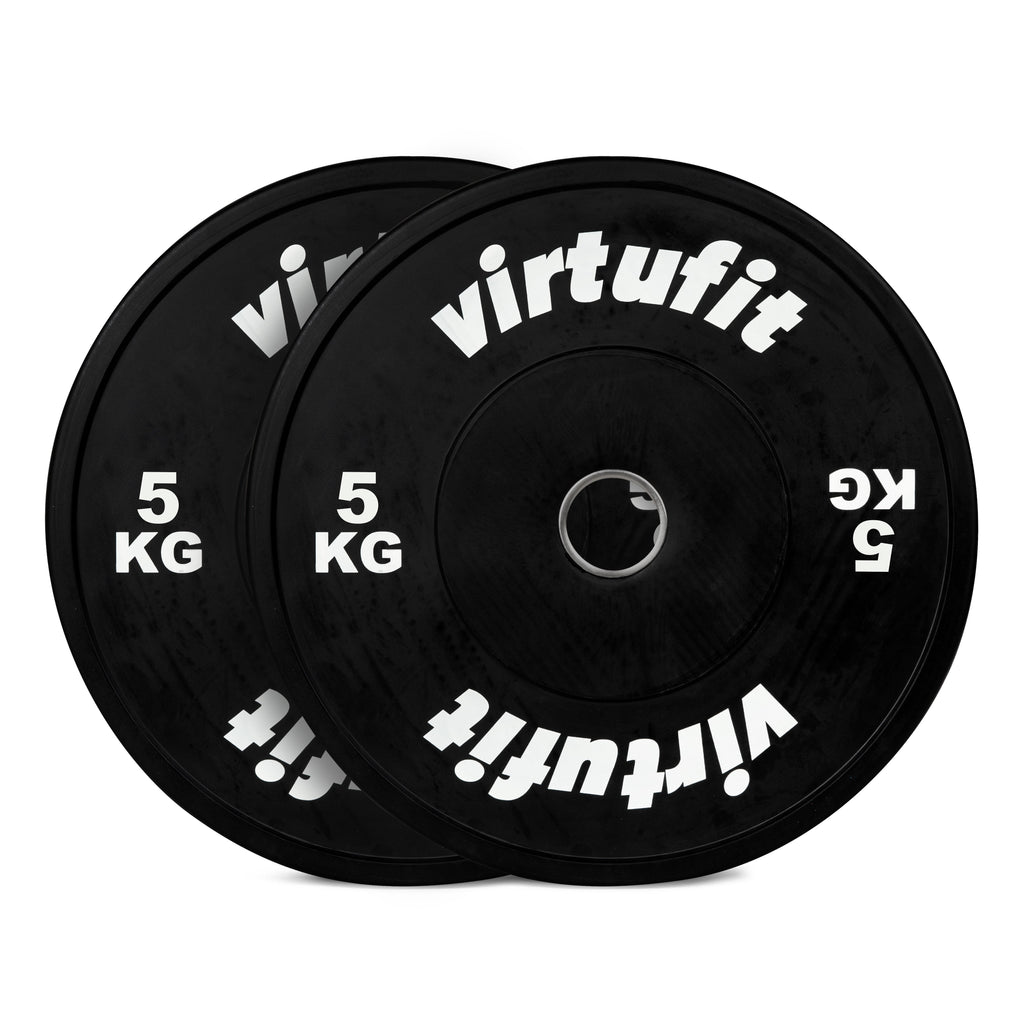 VirtuFit Bumper Plate - Olympische Halterschijf van Rubber - 50 mm - set 2 x 5 kg