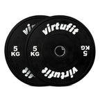 VirtuFit Bumper Plate - Olympische Halterschijf van Rubber - 50 mm - set 2 x 5 kg