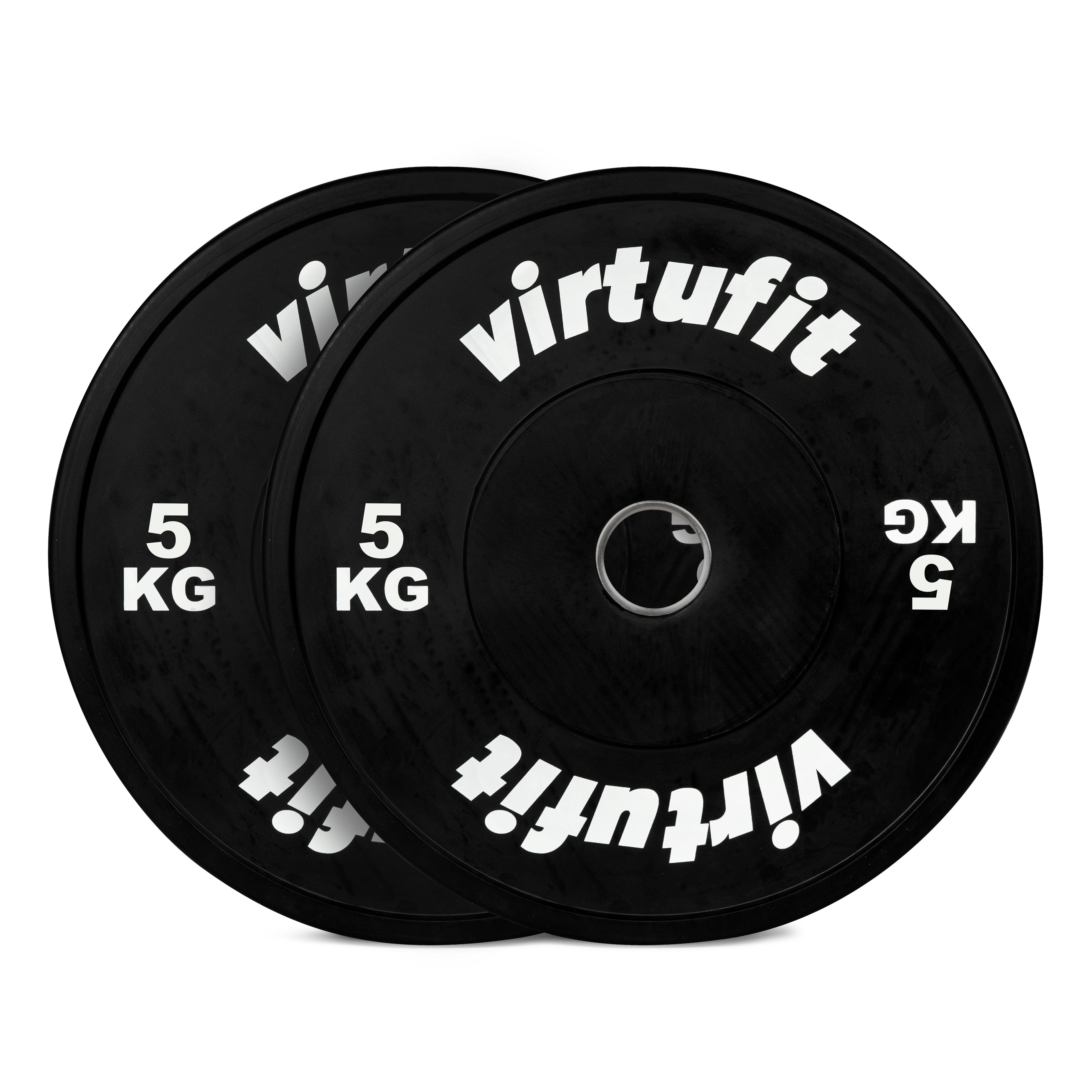 VirtuFit Bumper Plate - Olympische Halterschijf van Rubber - 50 mm - set 2 x 5 kg