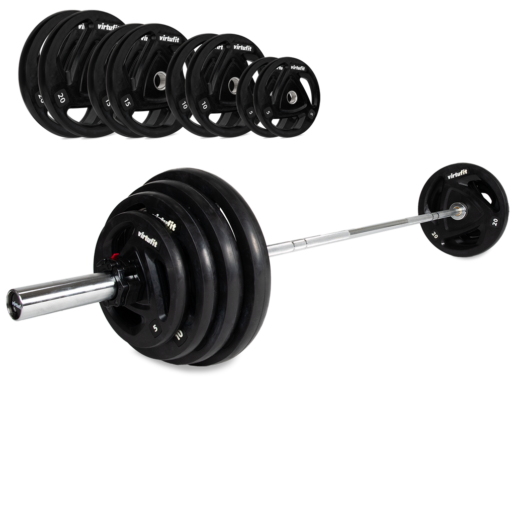 VirtuFit Olympische Rubberen Halterset - 120 kg