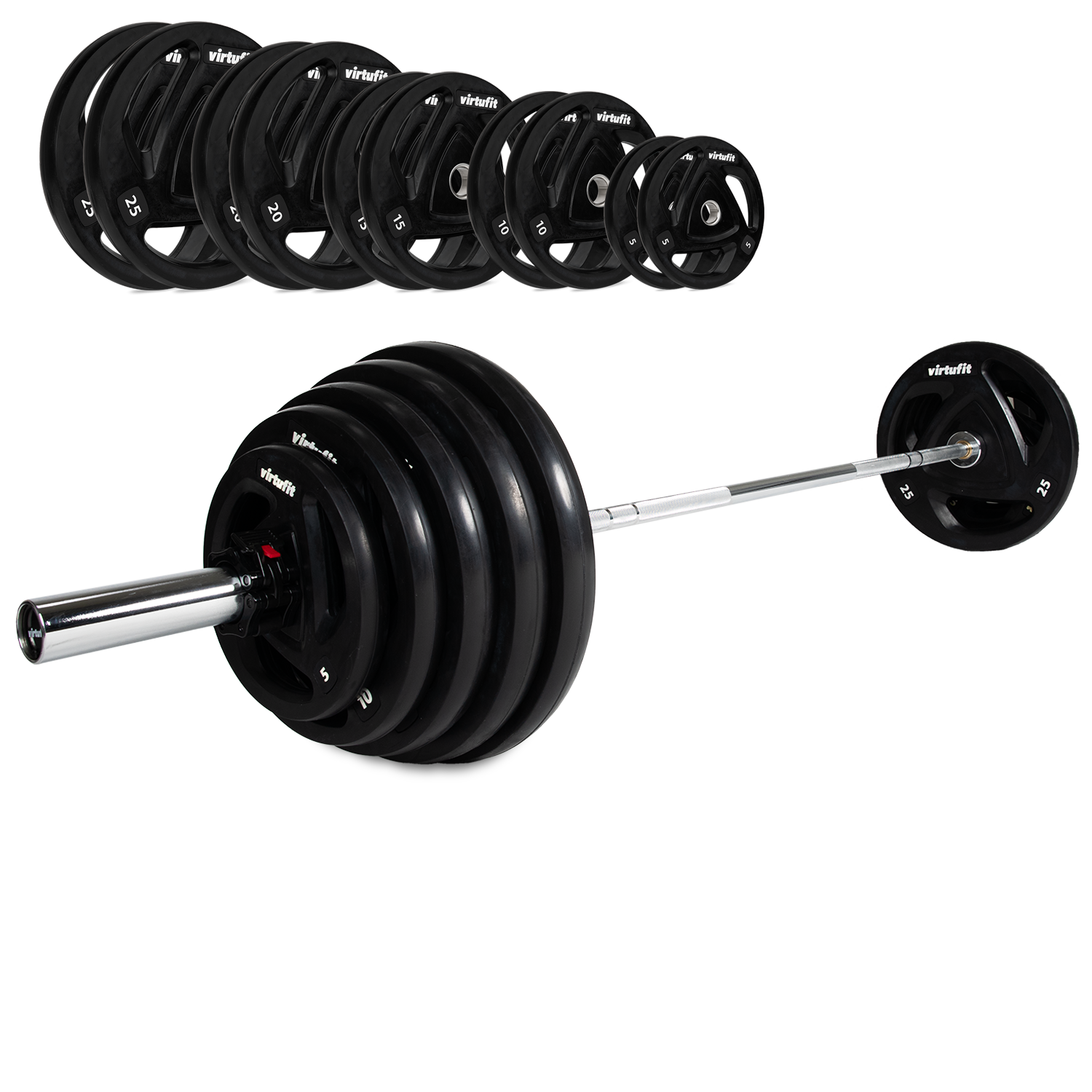 VirtuFit Olympische Rubberen Halterset - 170 kg