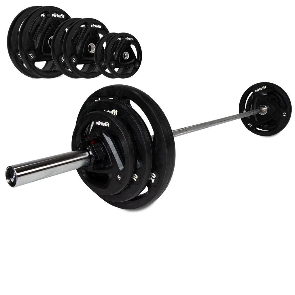 VirtuFit Olympische Rubberen Halterset - 90 kg