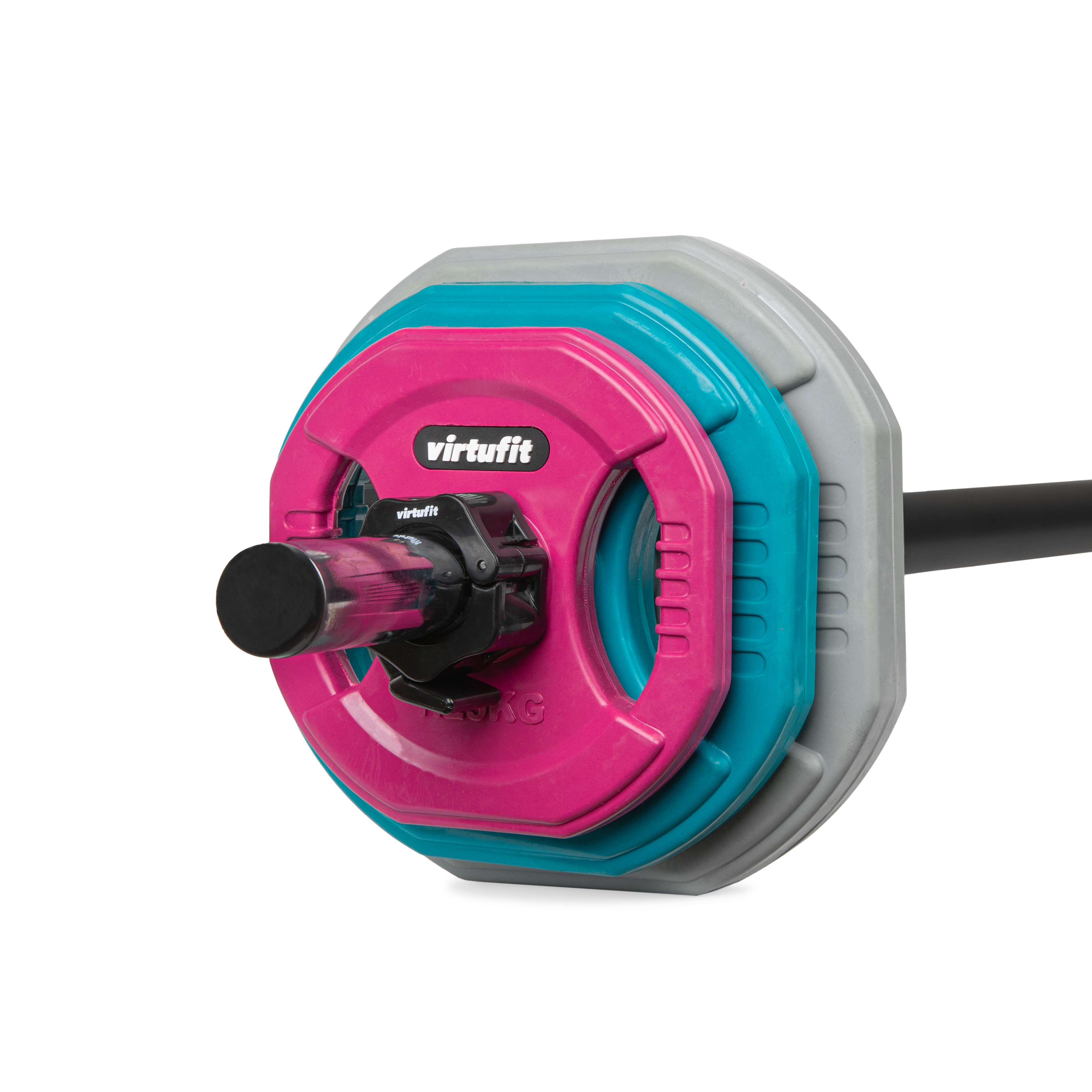 VirtuFit Aerobic Pump Set Pro Rubber - 20 kg - Gekleurd