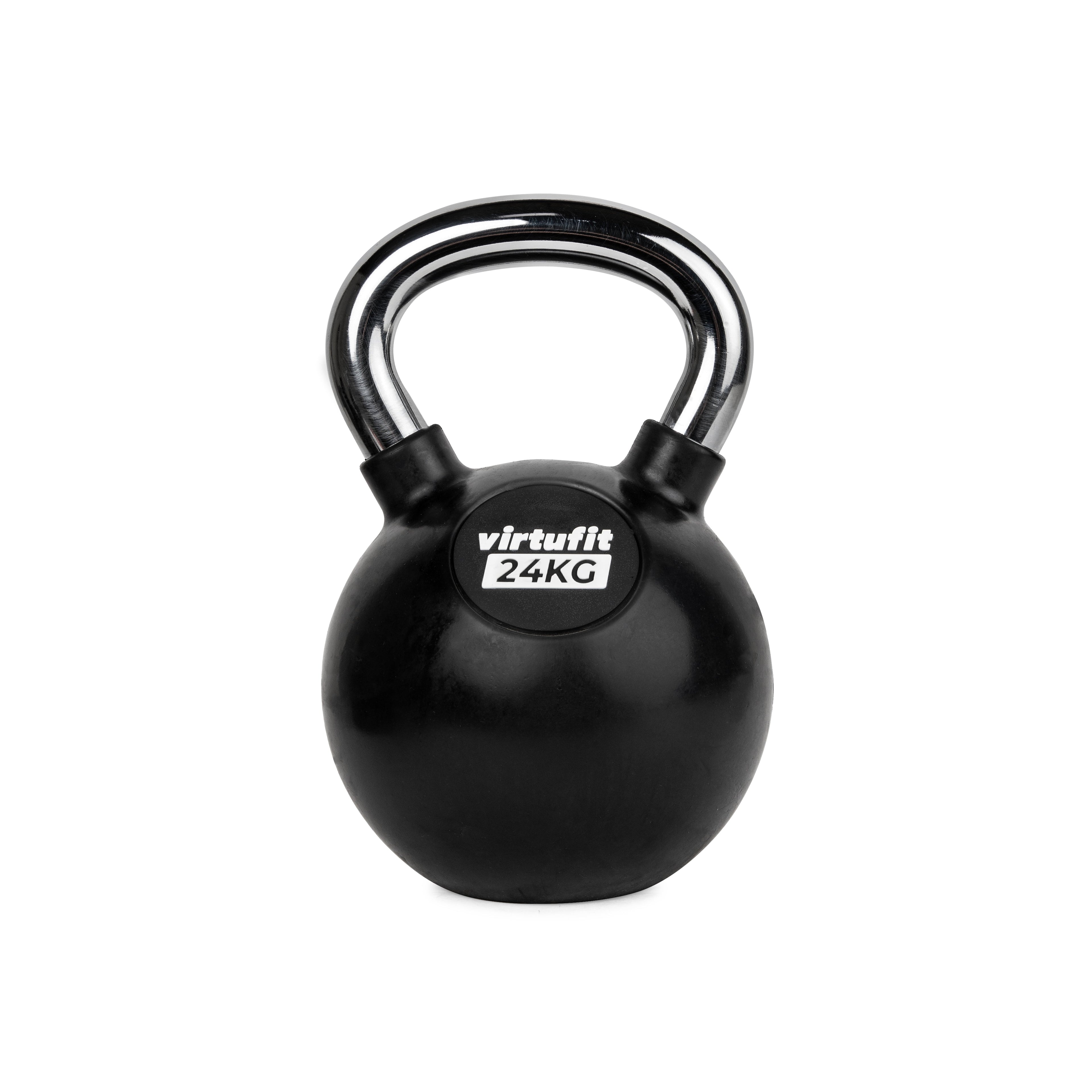 VirtuFit Kettlebell - Rubber/Chroom - 24 kg