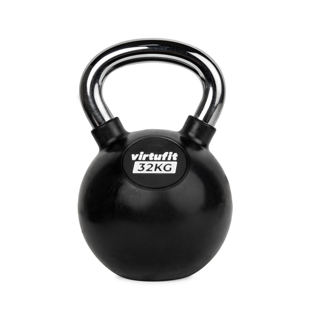 VirtuFit Kettlebell - Rubber/Chroom - 32 kg
