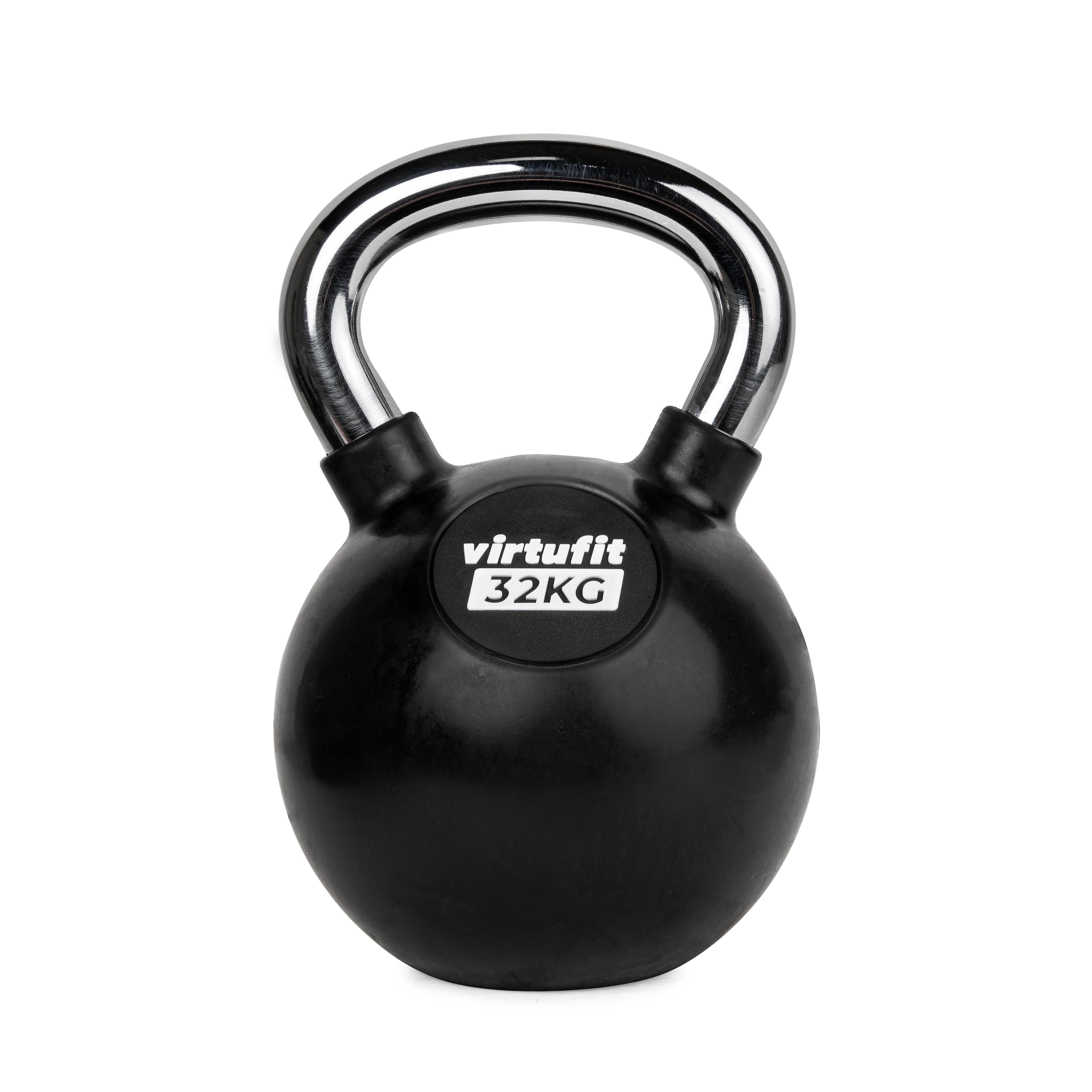VirtuFit Kettlebell - Rubber/Chroom - 32 kg