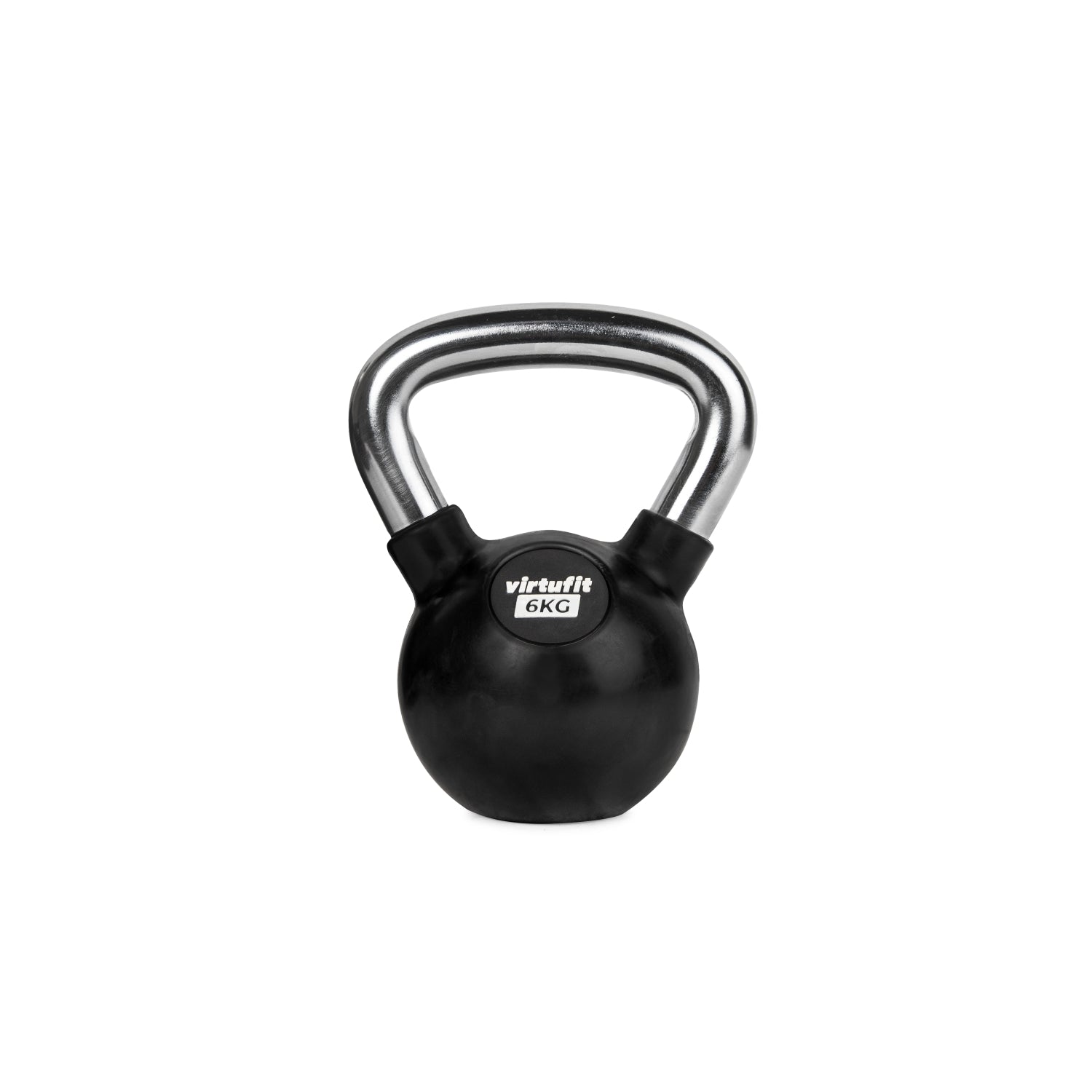 VirtuFit Kettlebell - Rubber/Chroom - 6 kg