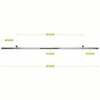 VirtuFit Halterstang - 200 cm - Veerclipsluiting - 30 mm