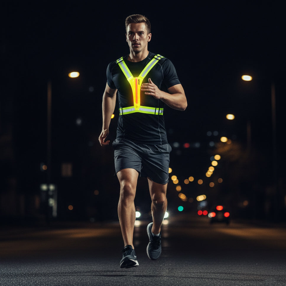 VirtuFit Reflecterend Veiligheidsvest met LED - Verlicht Hardloopvest