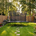 VirtuFit Premium Rechthoekige Trampoline met Veiligheidsnet - Zwart - 244 x 366 cm - Gratis trap