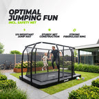 VirtuFit Premium Inground Trampoline met Veiligheidsnet - Zwart - 244 x 366 cm