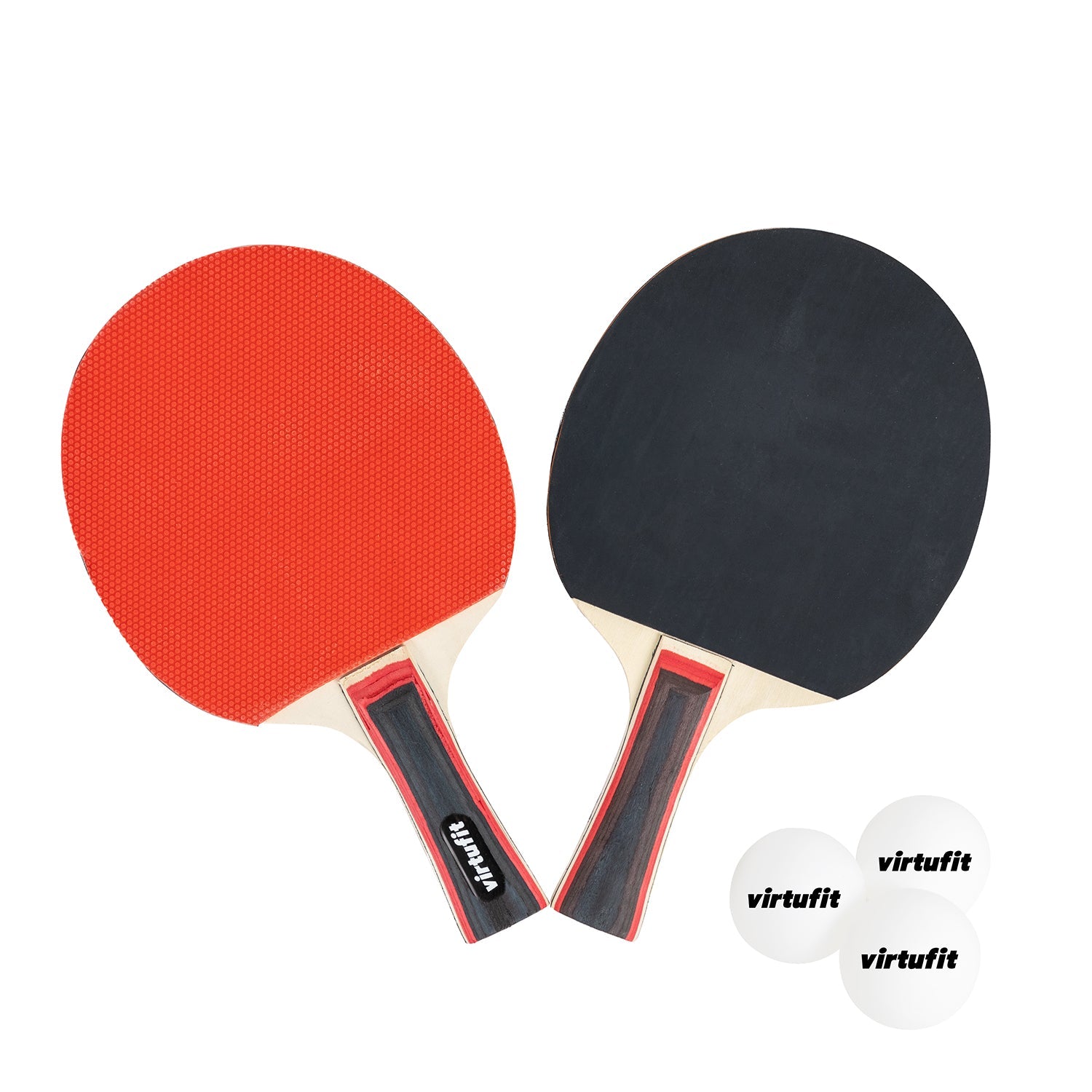 VirtuFit Verstelbare Tafeltennisset - Met batjes en 3 ballen