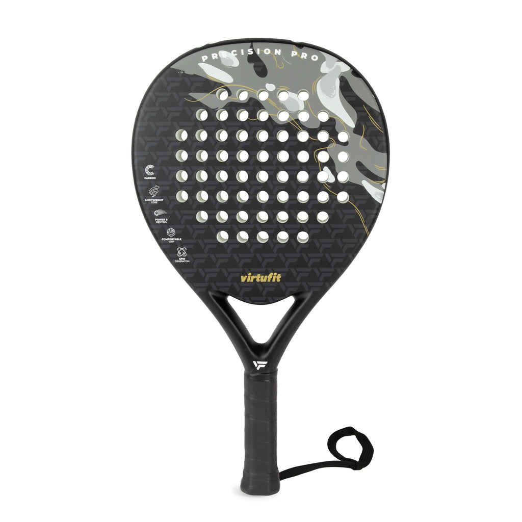 VirtuFit Precision Pro Padel Racket - Zwart - Goud